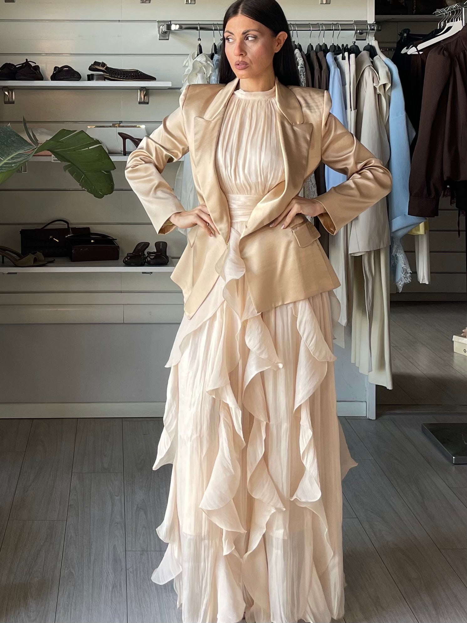 Blazer ANNARITA N. satinato oro