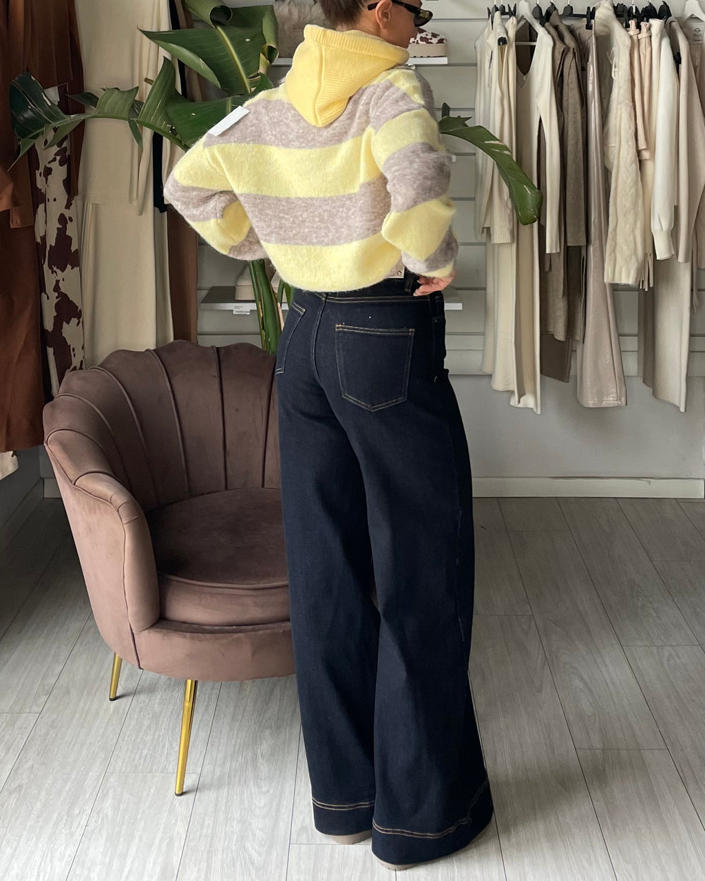 DENIM DARK BLUE FLARE