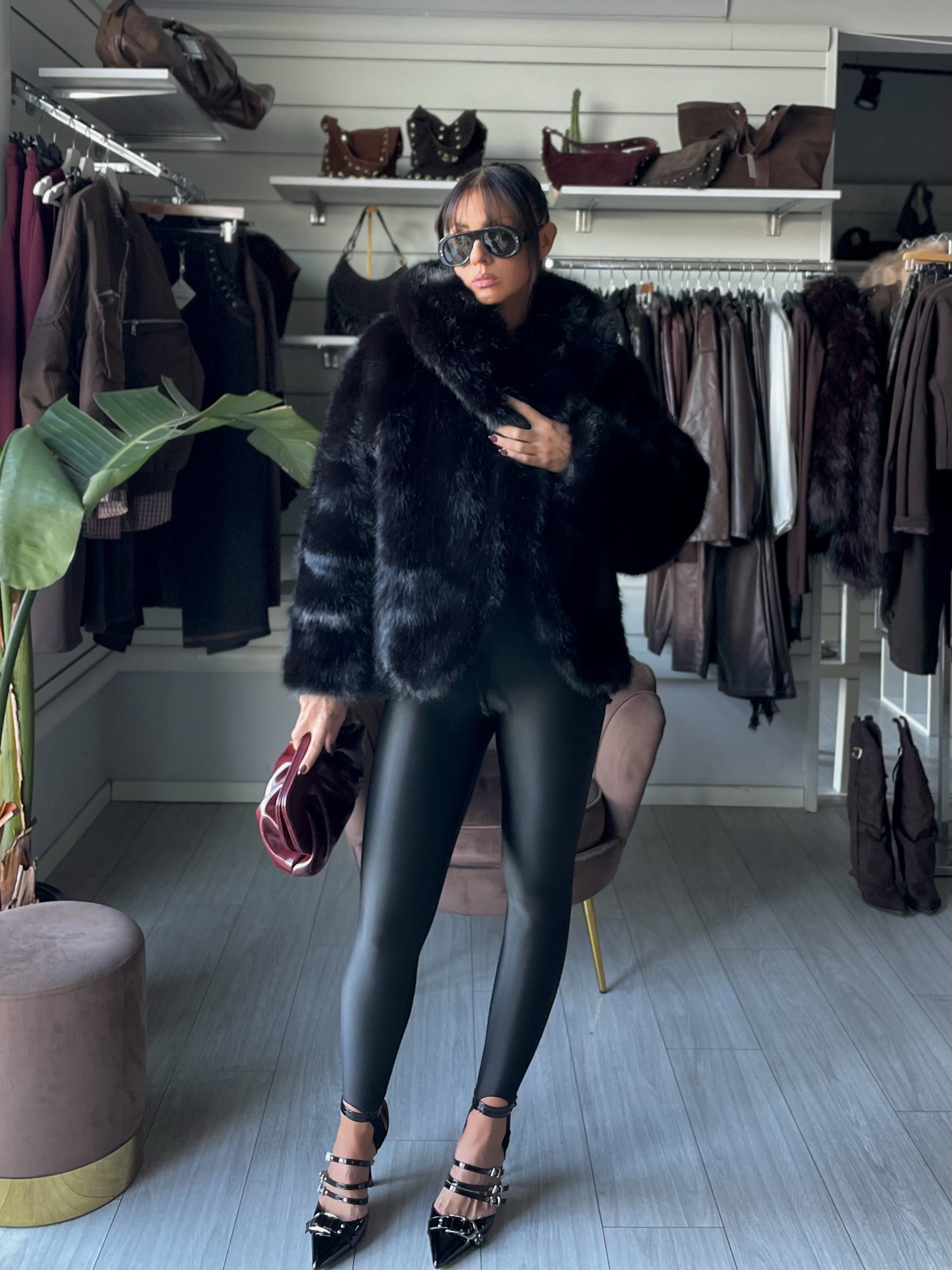 ECOFUR OVERSIZE  Black