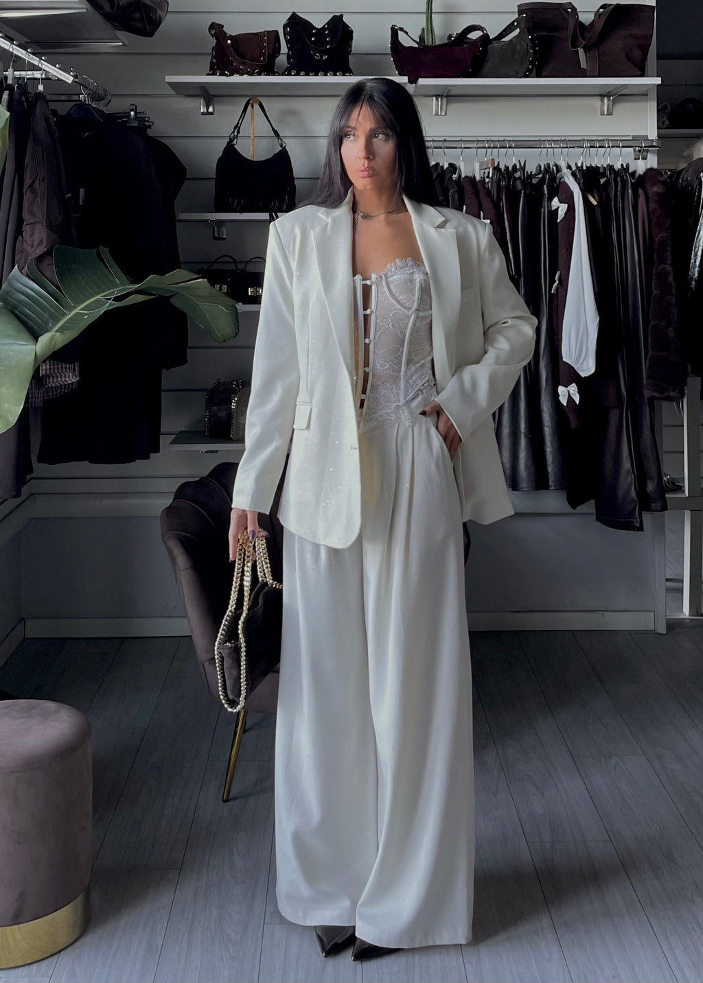 BLAZER CLASSY Lumina panna