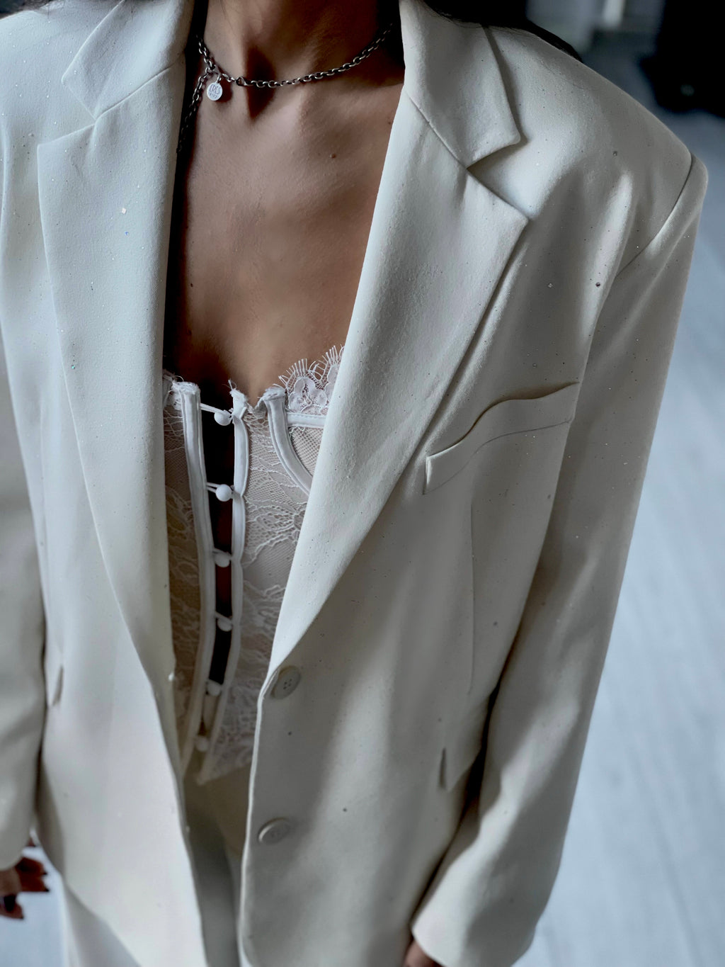 BLAZER CLASSY Lumina panna