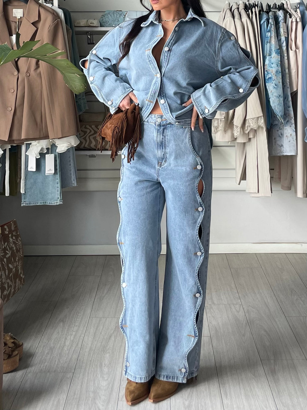 Jeans Straight con cut-out Arya