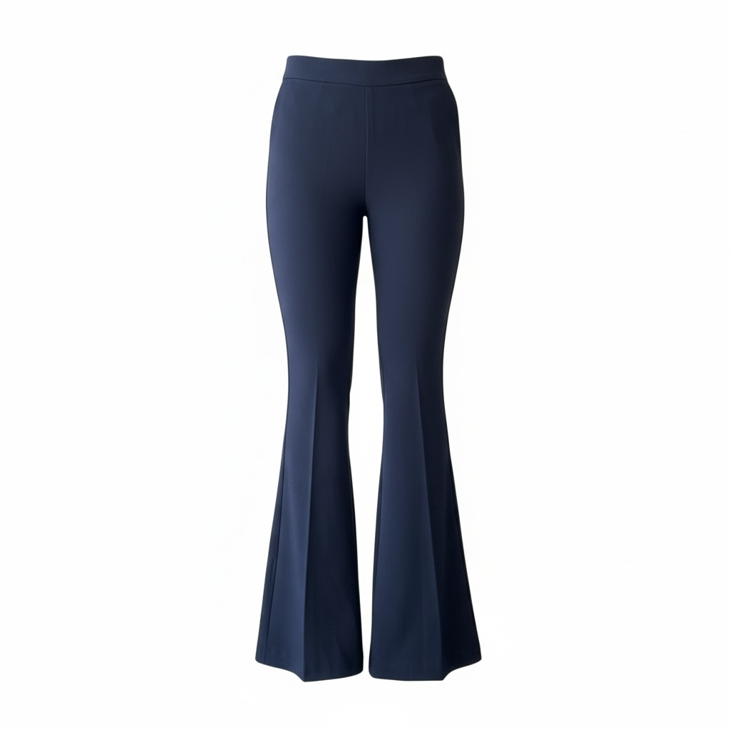 Pantalone super flare blu navy