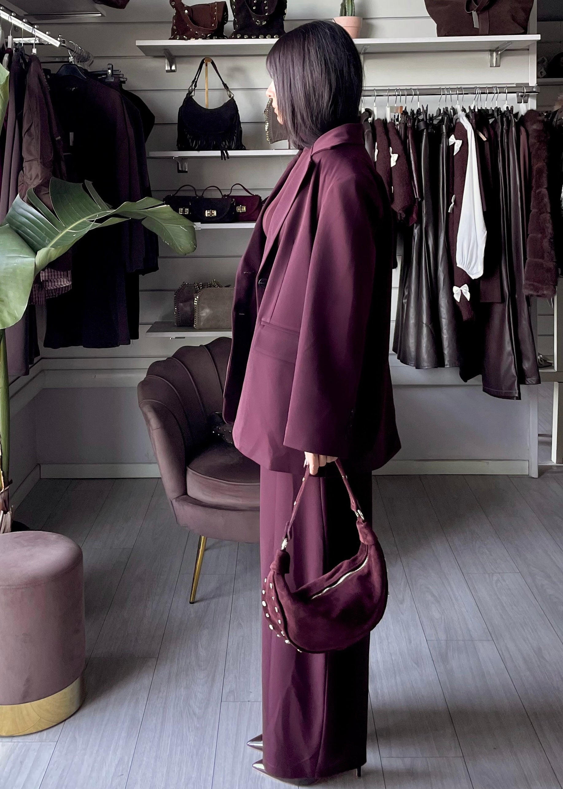 BLAZER BOYFRIEND Lumina Wine