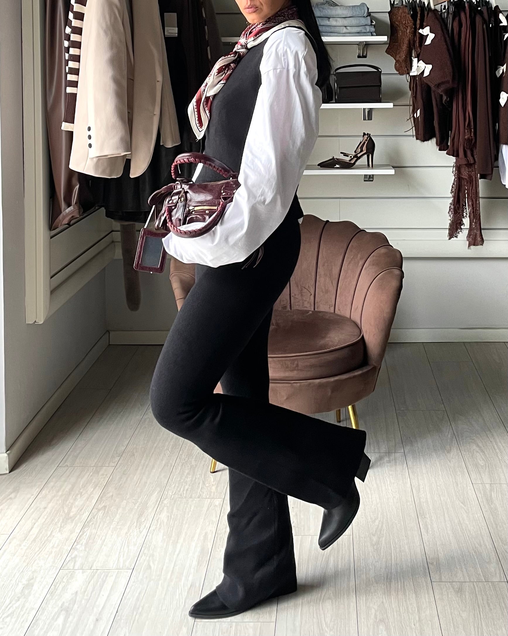 SET IN MAGLIA GILET&PANTALONE