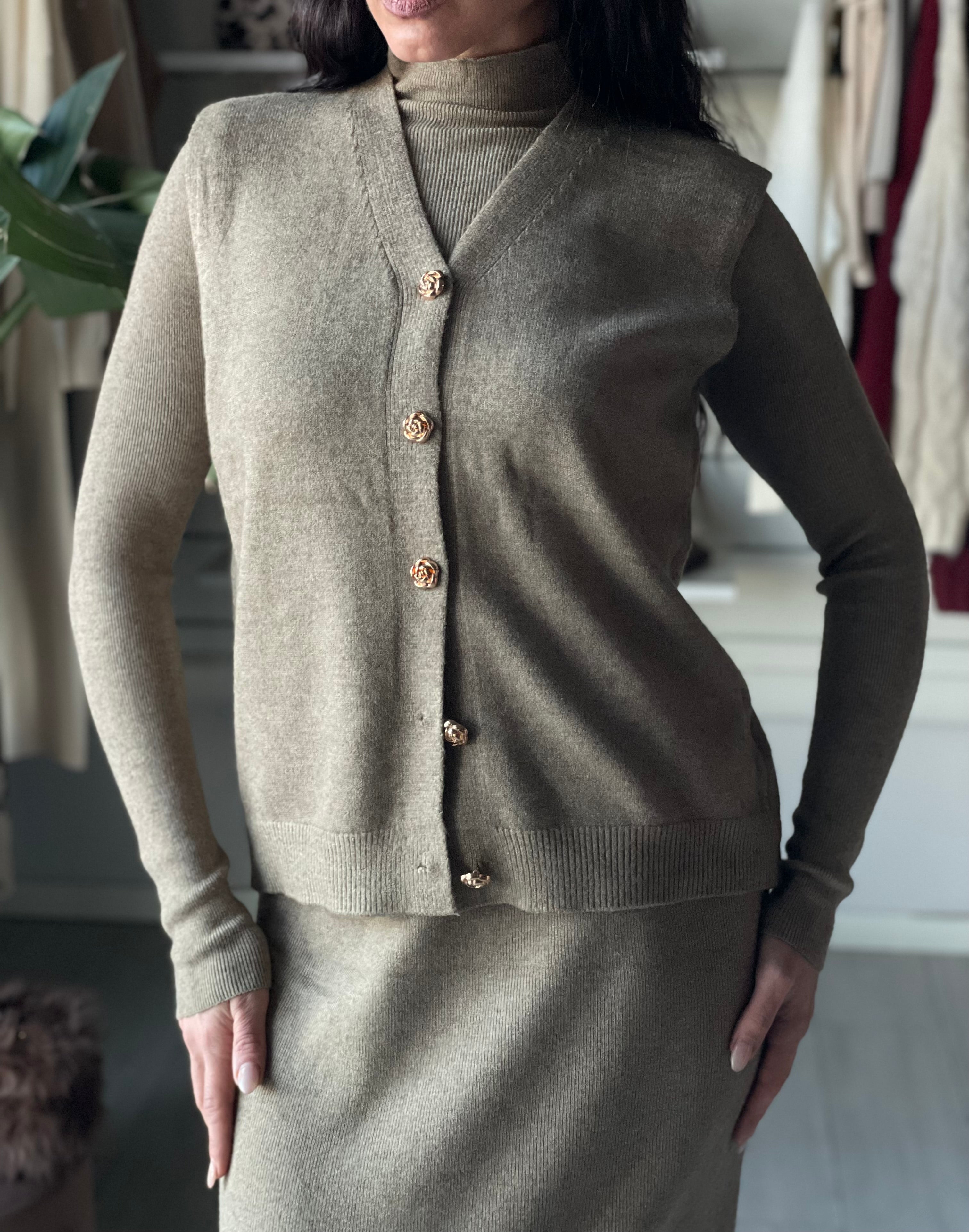 COORDINATO 3 PEZZI IN MAGLIA