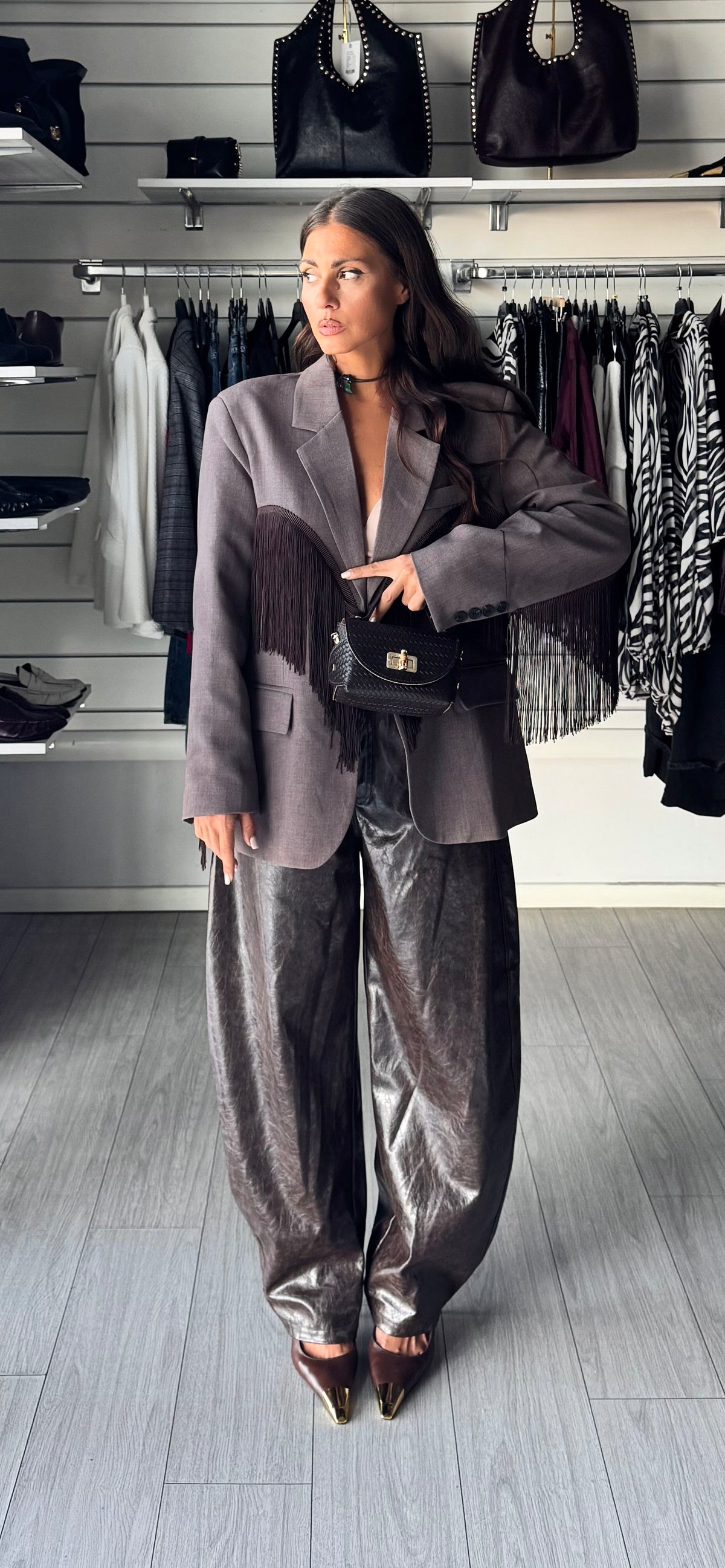 LUMINA Blazer plumage Taupe/Brown