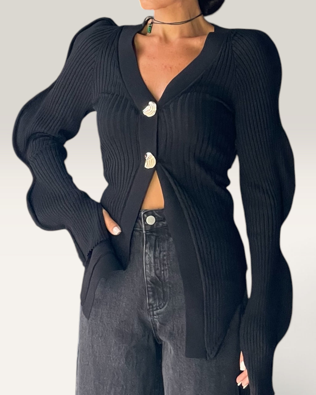 Cardigan WAVE nero