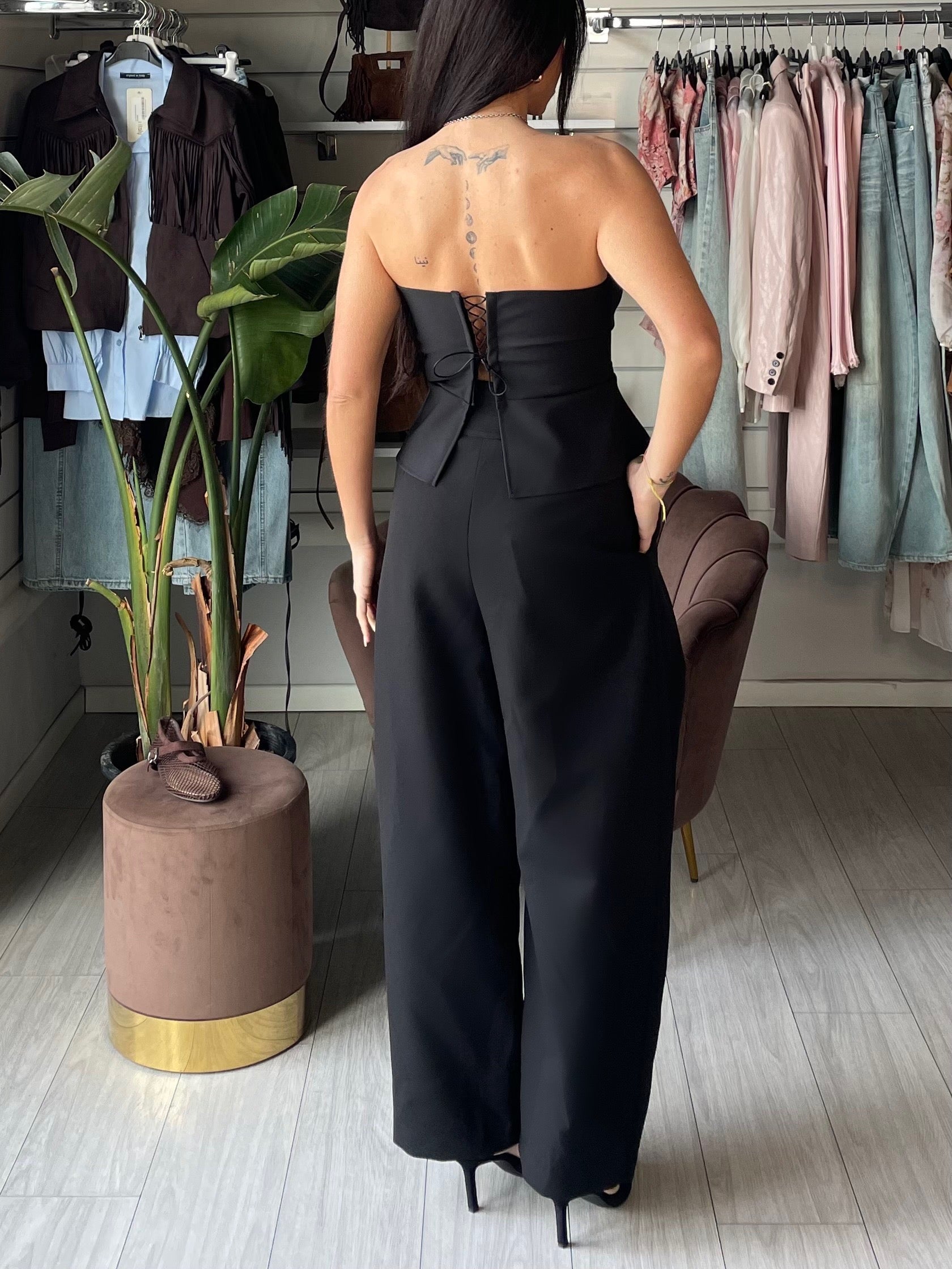 Pantalone Siria sartoriale nero by Lumina