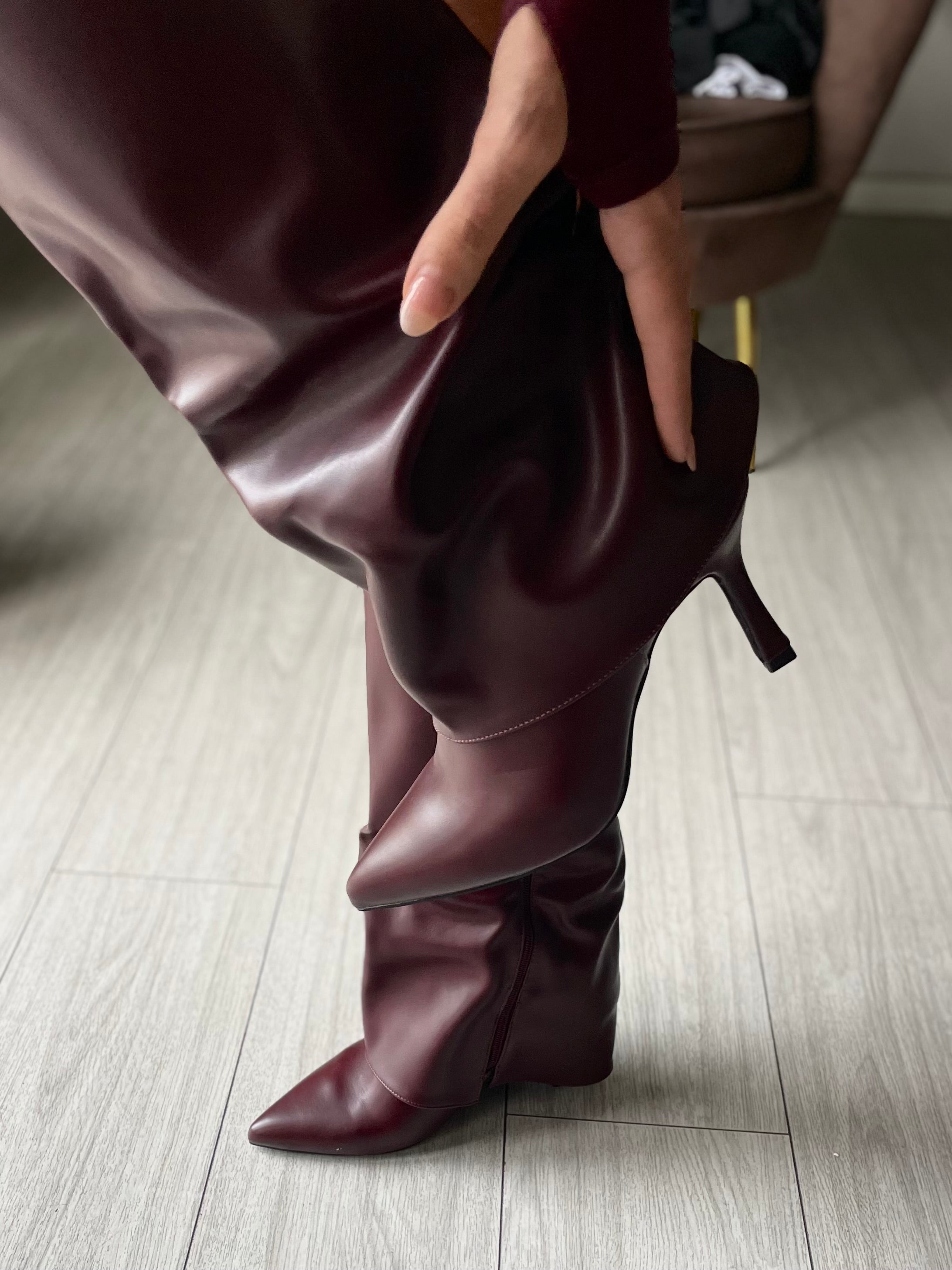 STIVALE GIVì CON RISVOLTO BORDEAUX