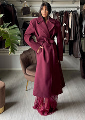 OVERSIZE COAT LUMINA Bordeaux
