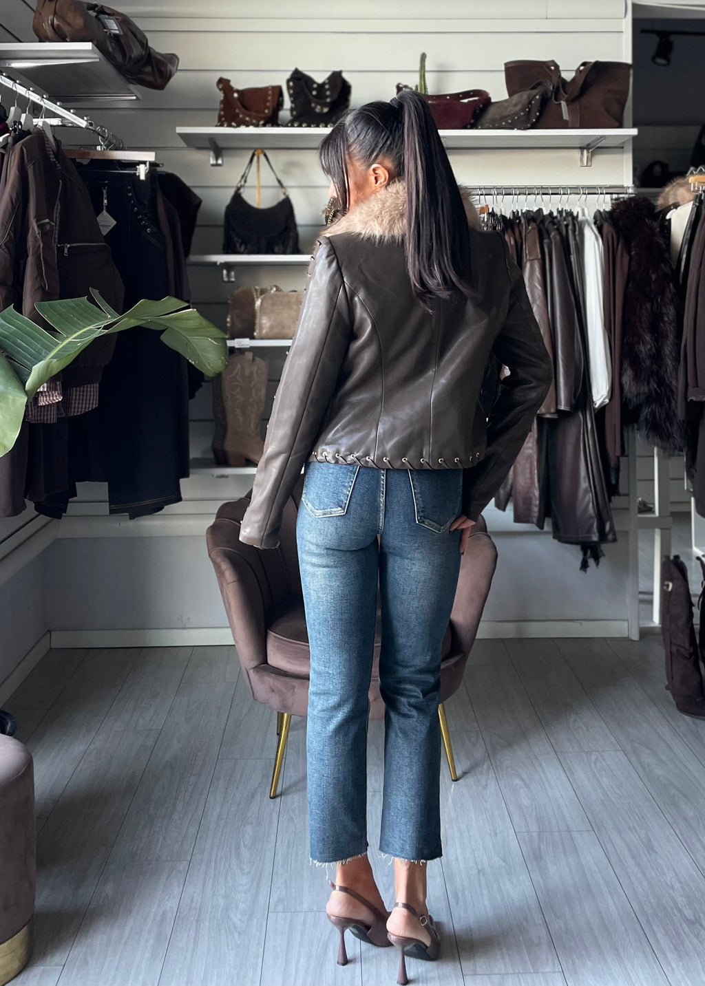 GIACCA STRINGATA Mily Brown