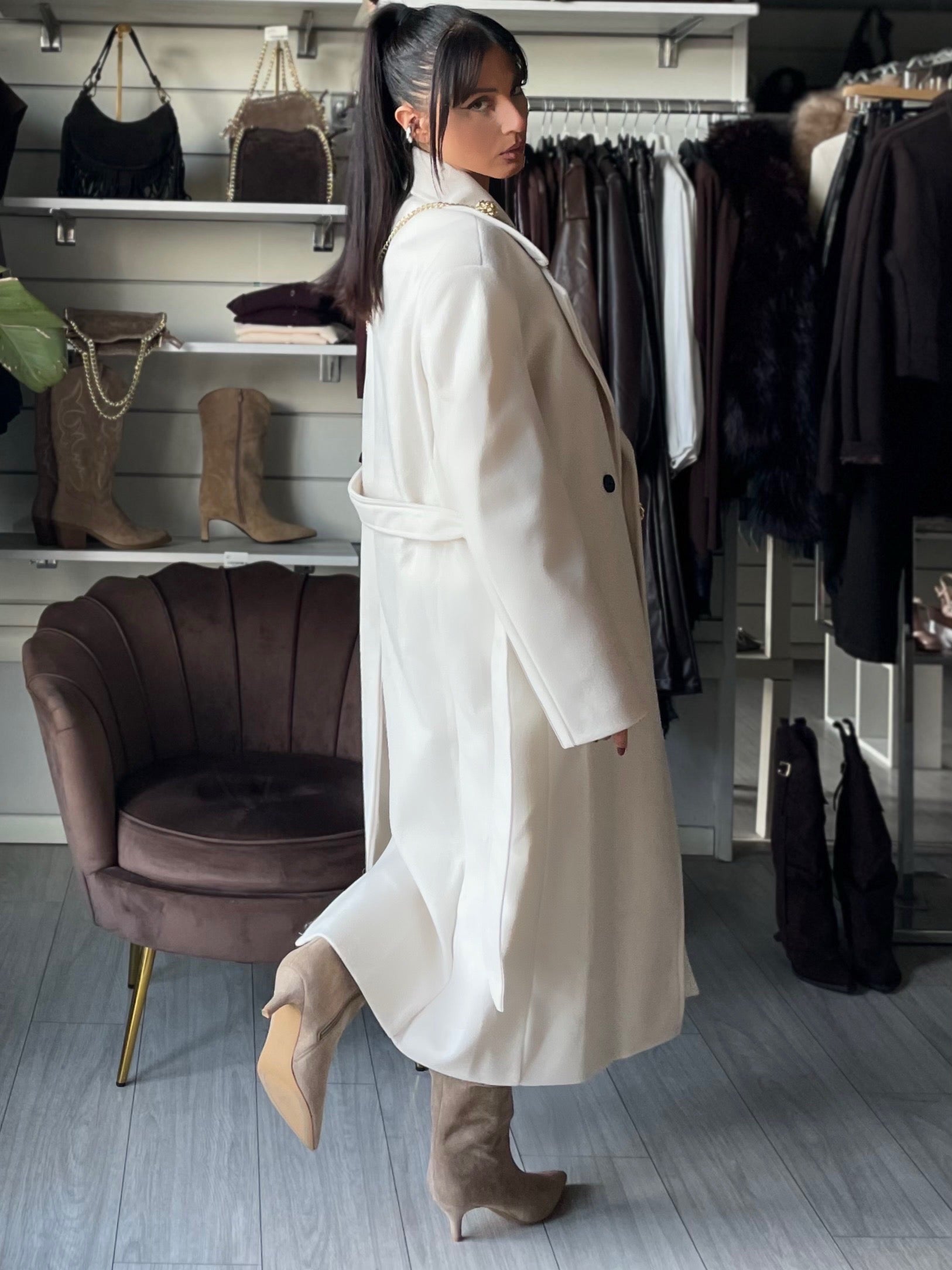 OVERSIZE COAT LUMINA Panna