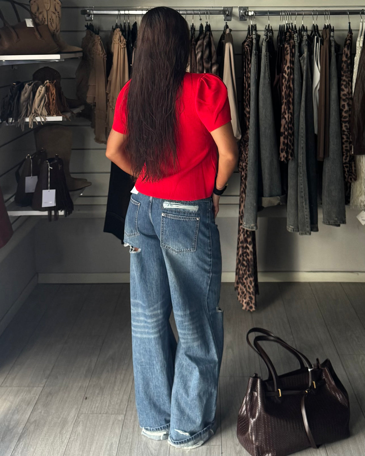 Distressed y2k jeans blu