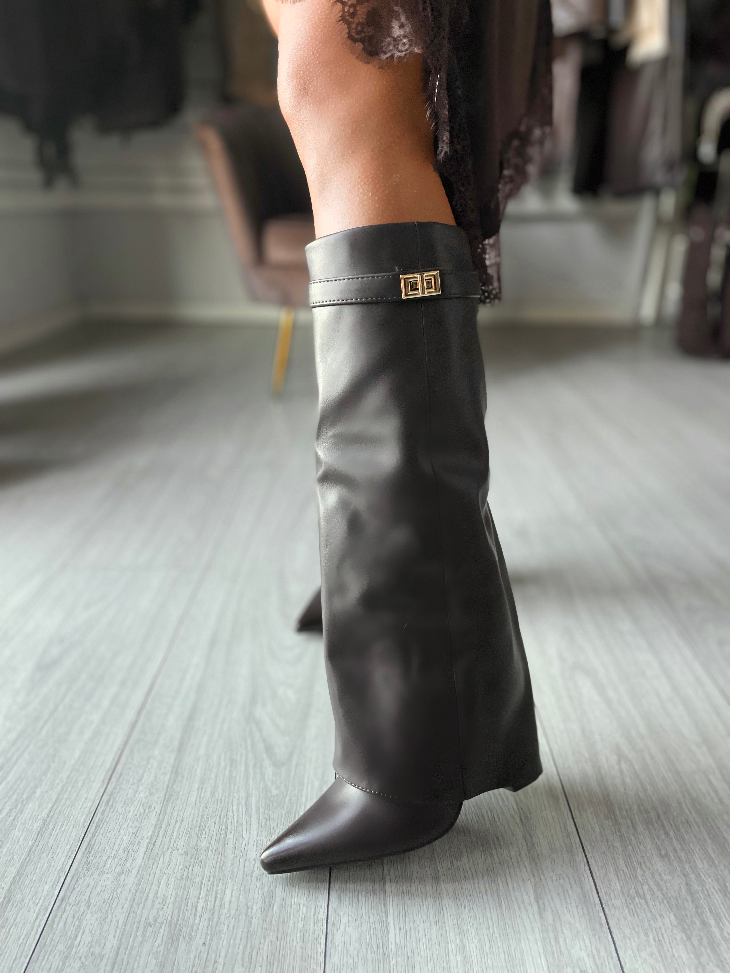 STIVALE GIVì CON RISVOLTO BROWN