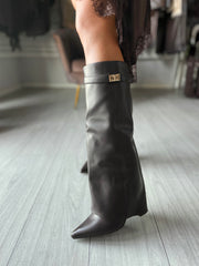 STIVALE GIVì CON RISVOLTO BROWN