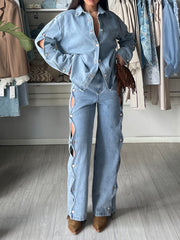 Camicia Denim con cut-out Arya