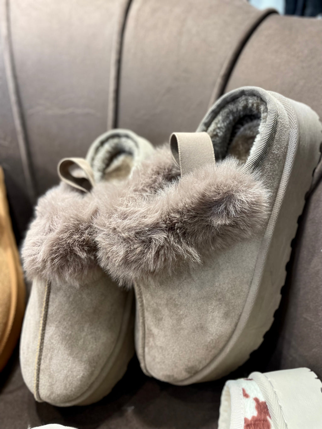 COZY SABOT PLATFORM Taupe