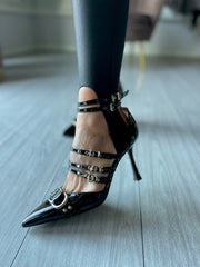 DÉCOLLETÉ STRINGATA GLOSSY BLACK