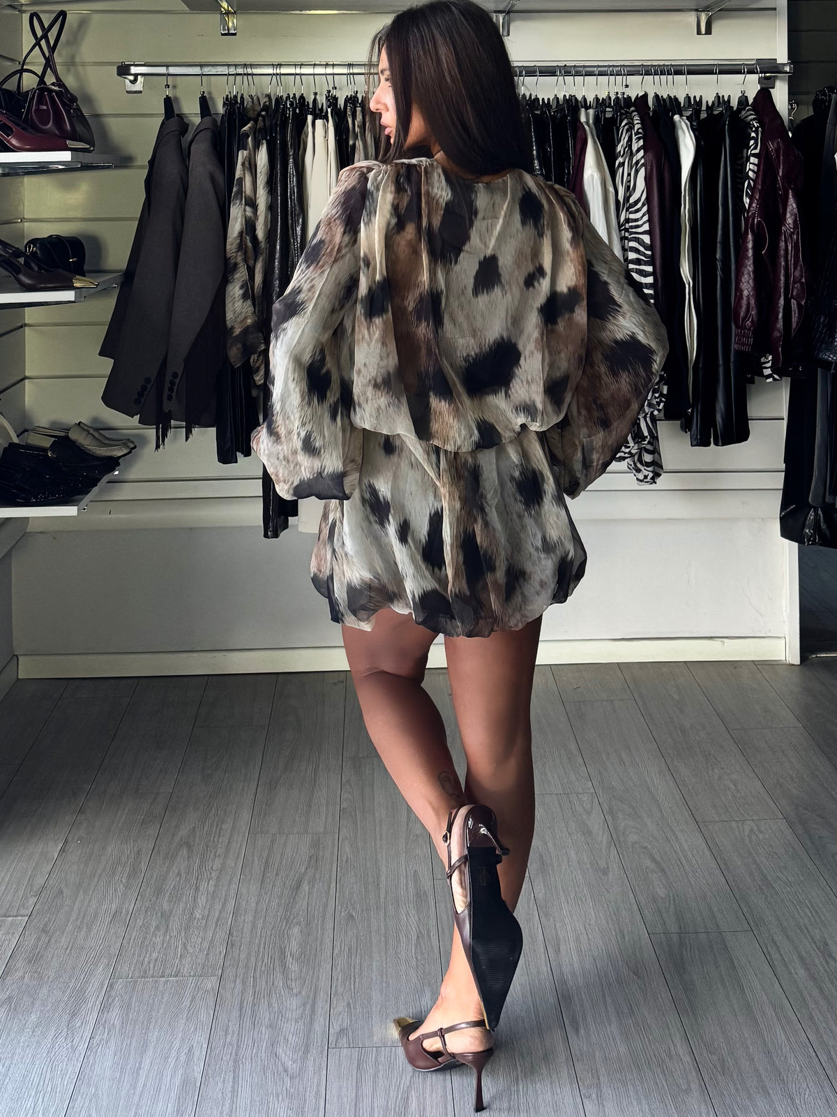 LUMINA ruffle mini dress LEO