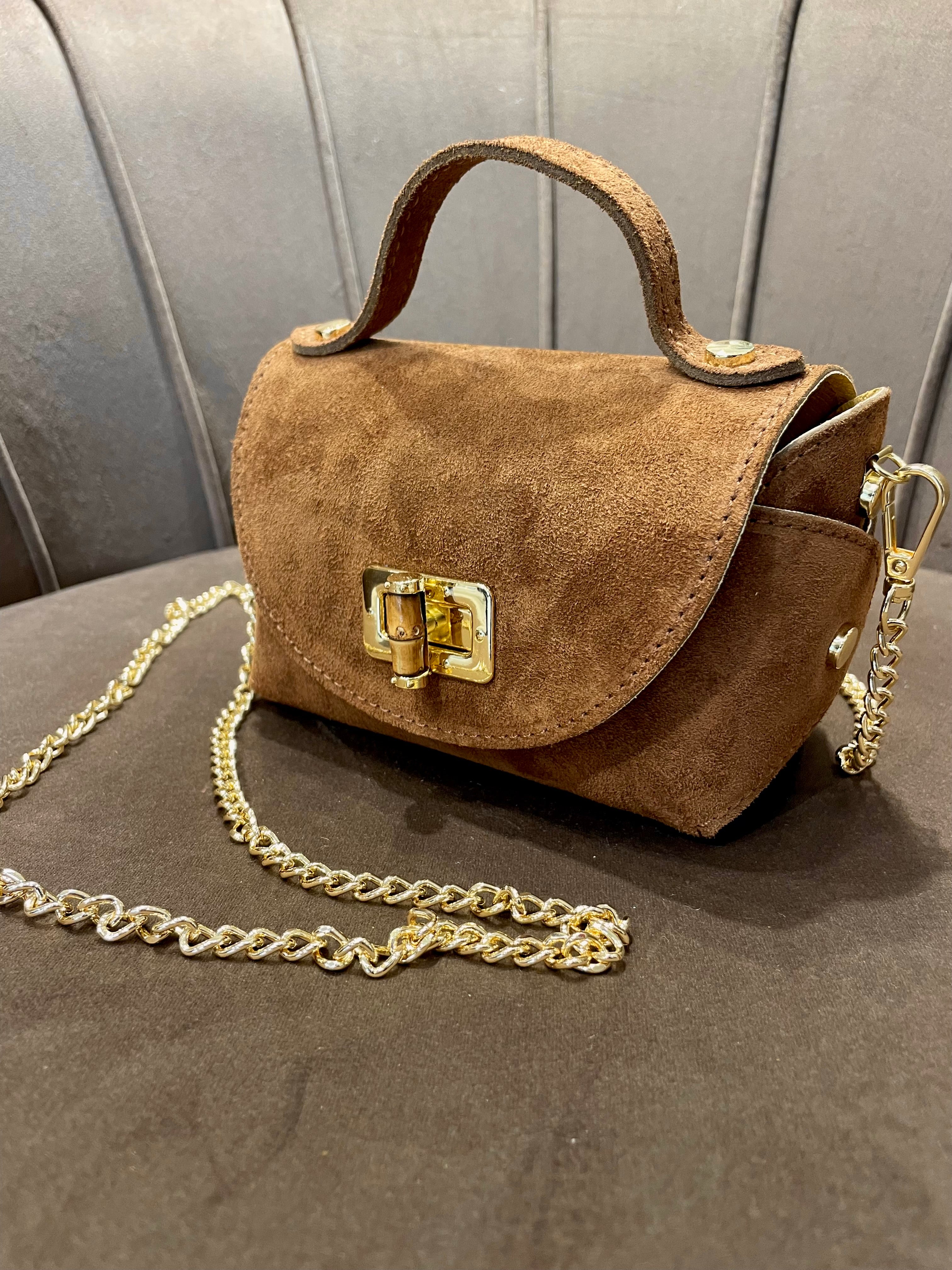 MINI BOX BAG CON TRACOLLA IN VERA PELLE