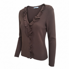 Cardigan rose Brown