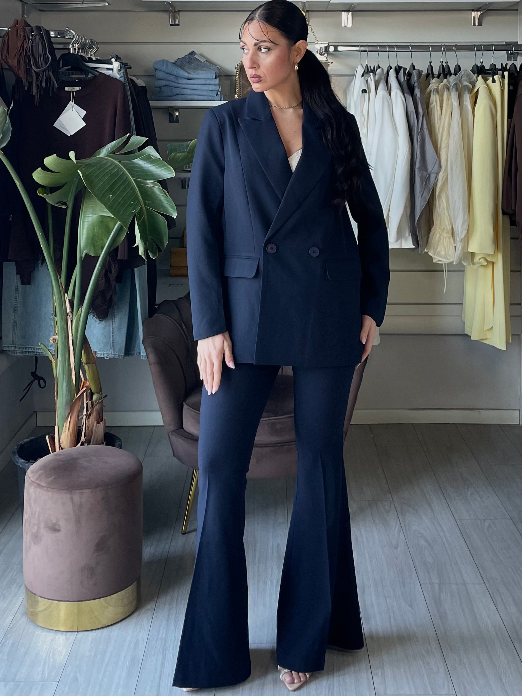 Blazer doppiopetto blu navy