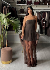 ABITO COMBINATO IN PIZZO Lumina Brown