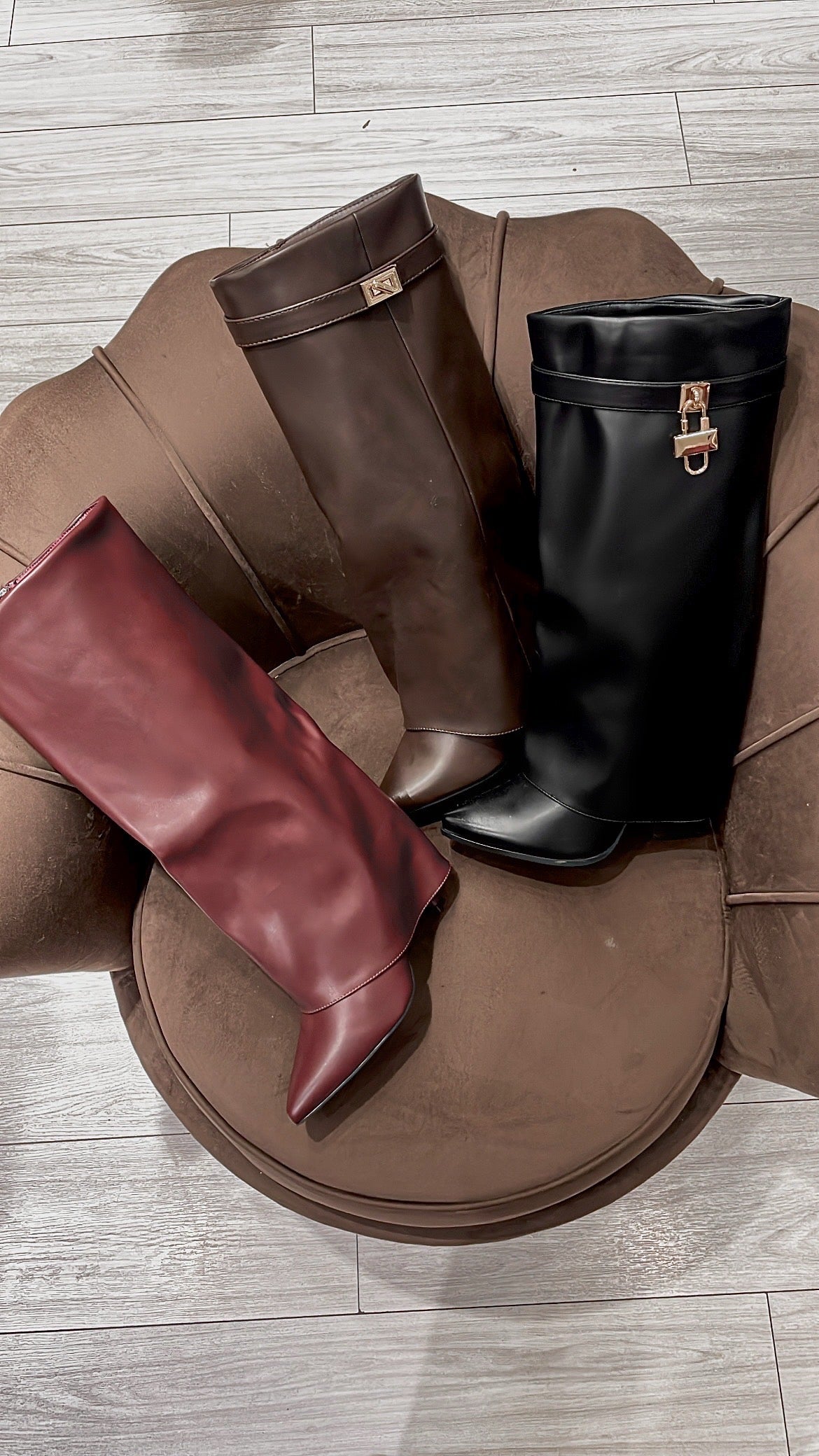 STIVALE GIVì CON RISVOLTO BORDEAUX