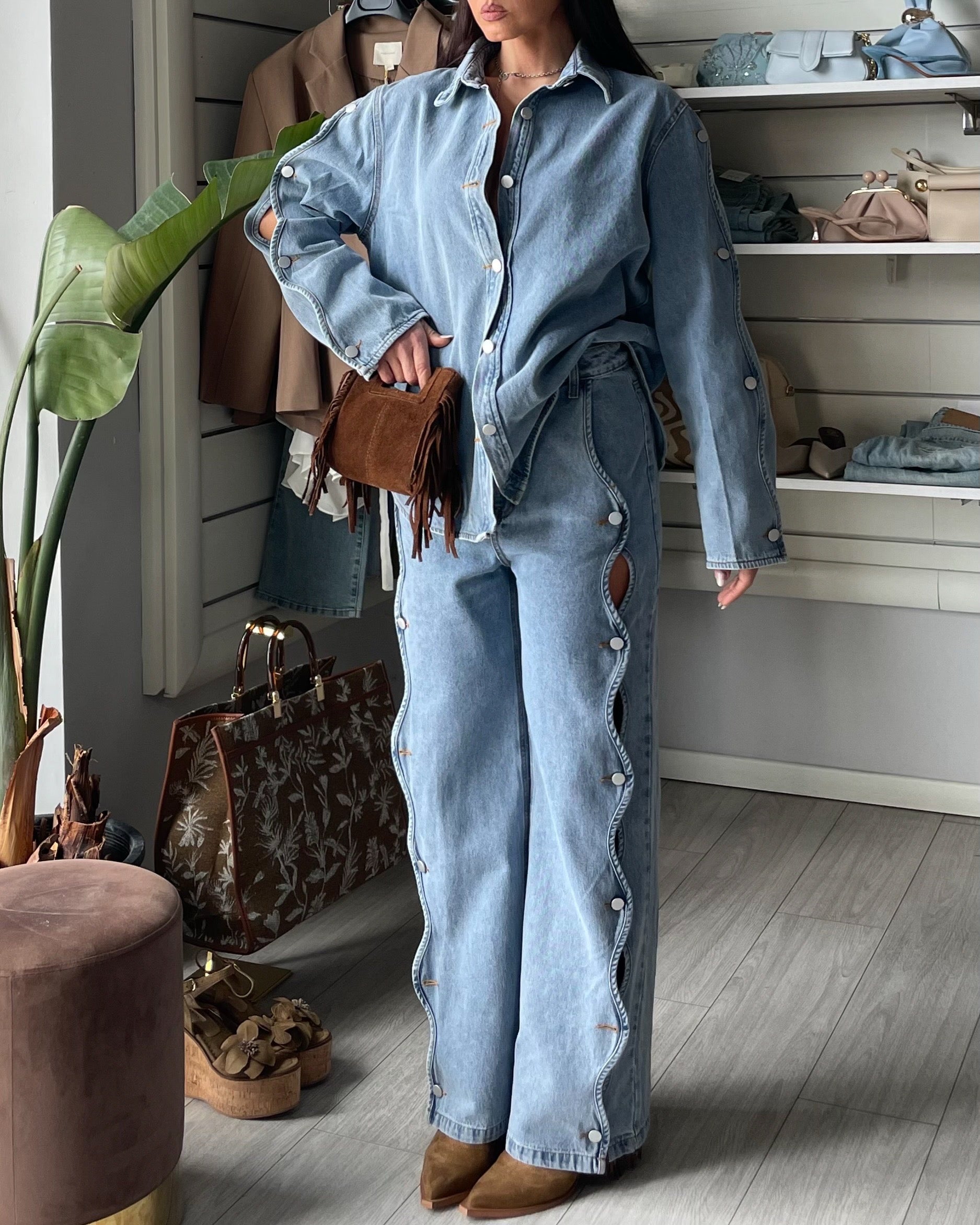 Camicia Denim con cut-out Arya