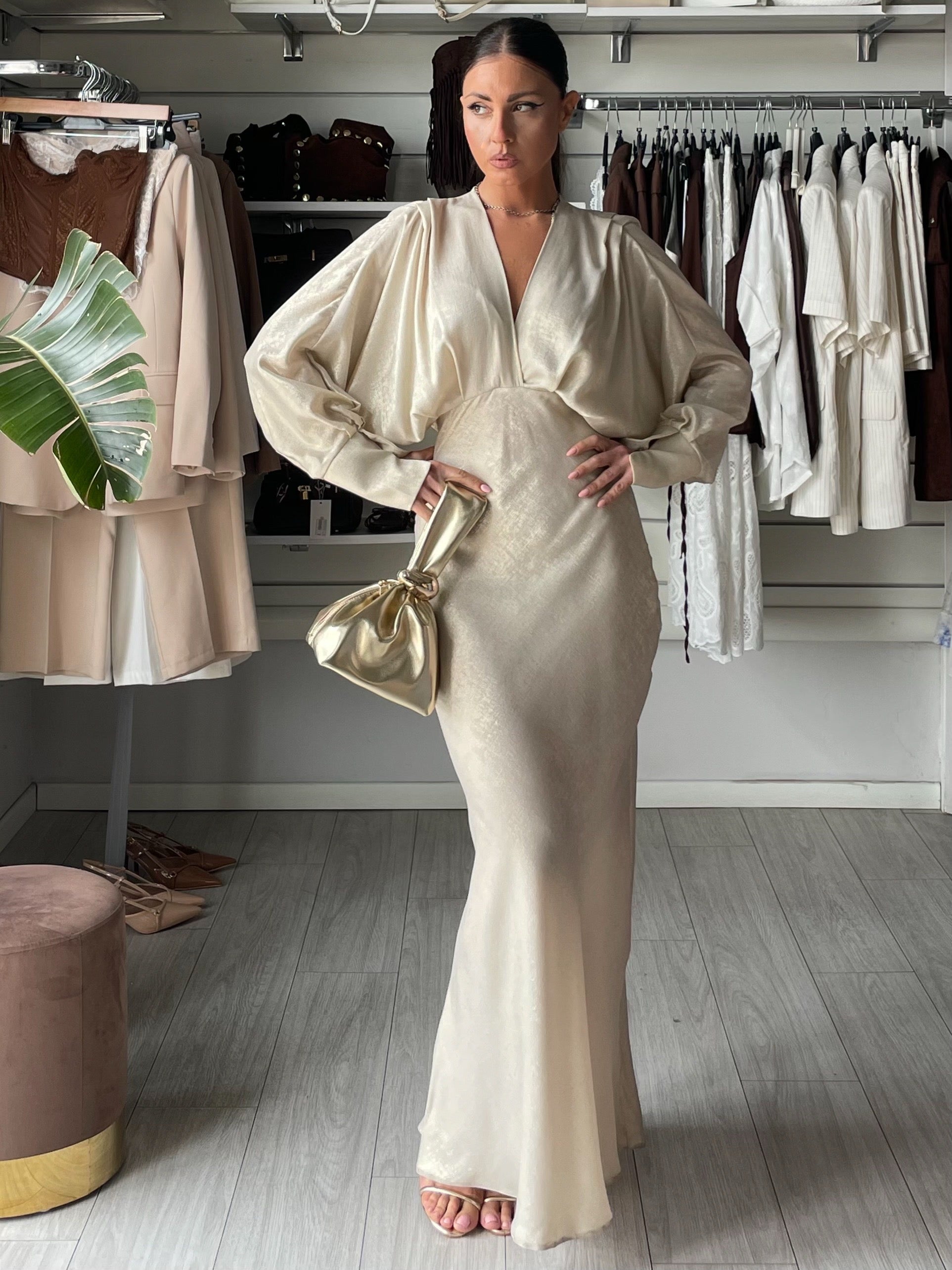 Abito a sirena luxury gold