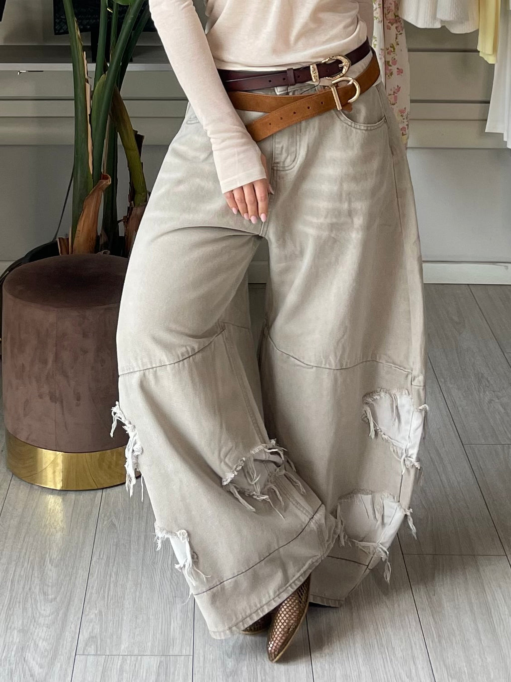 Jeans Roxxi big balloon grigio