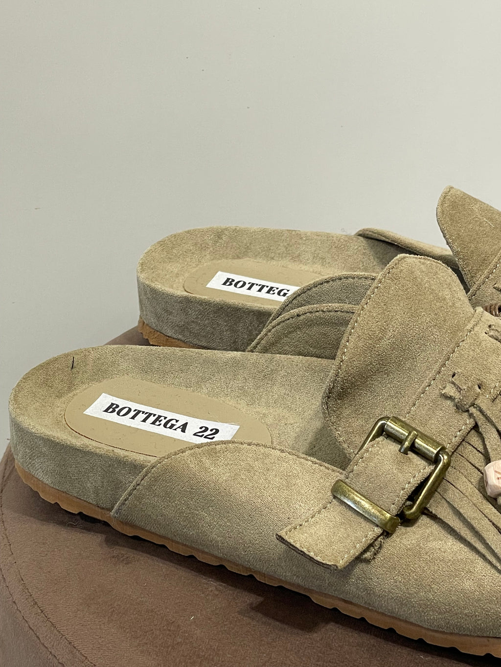 Sabot Boston con frange e perline