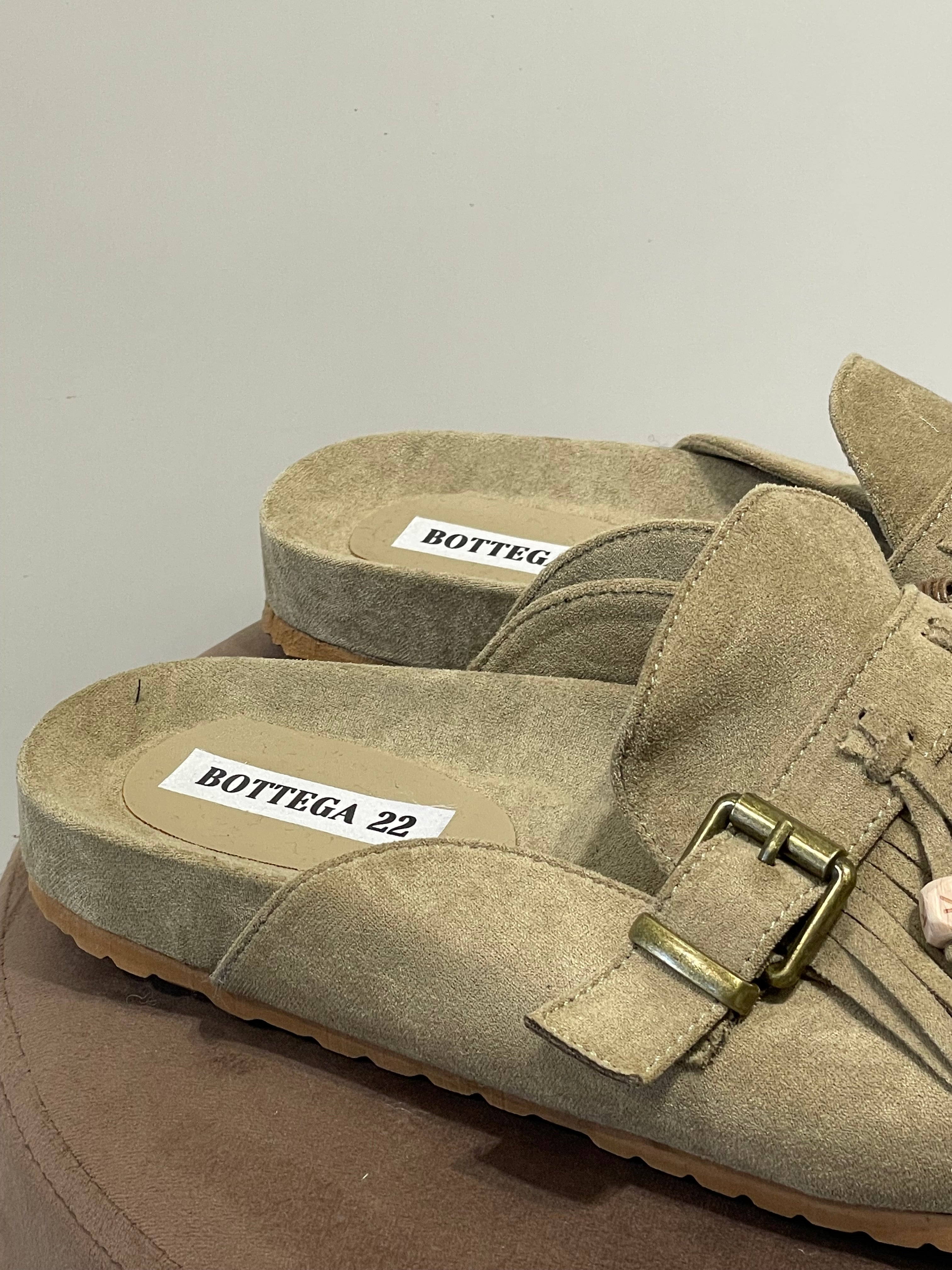 Sabot Boston con frange e perline