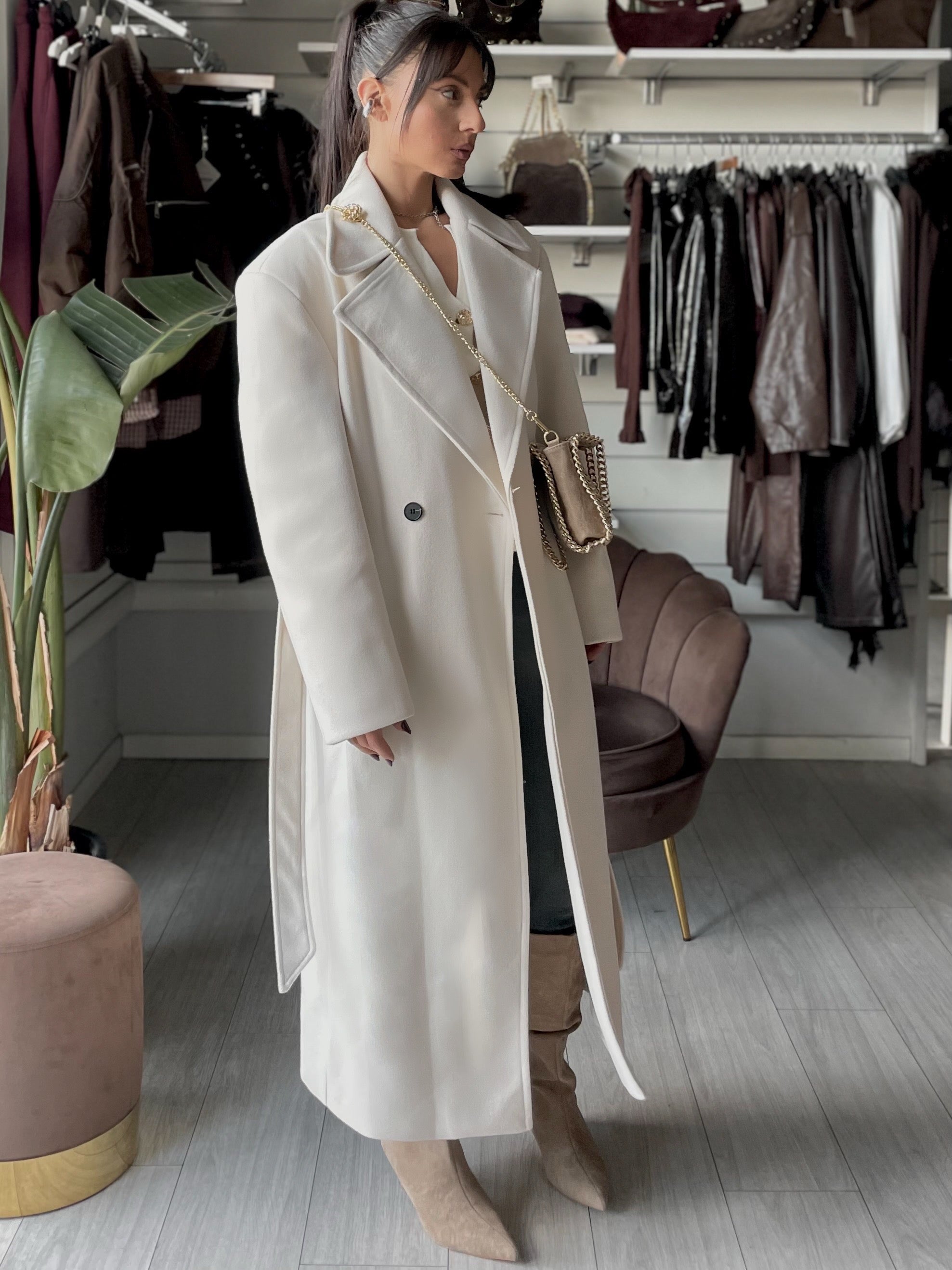 OVERSIZE COAT LUMINA Panna