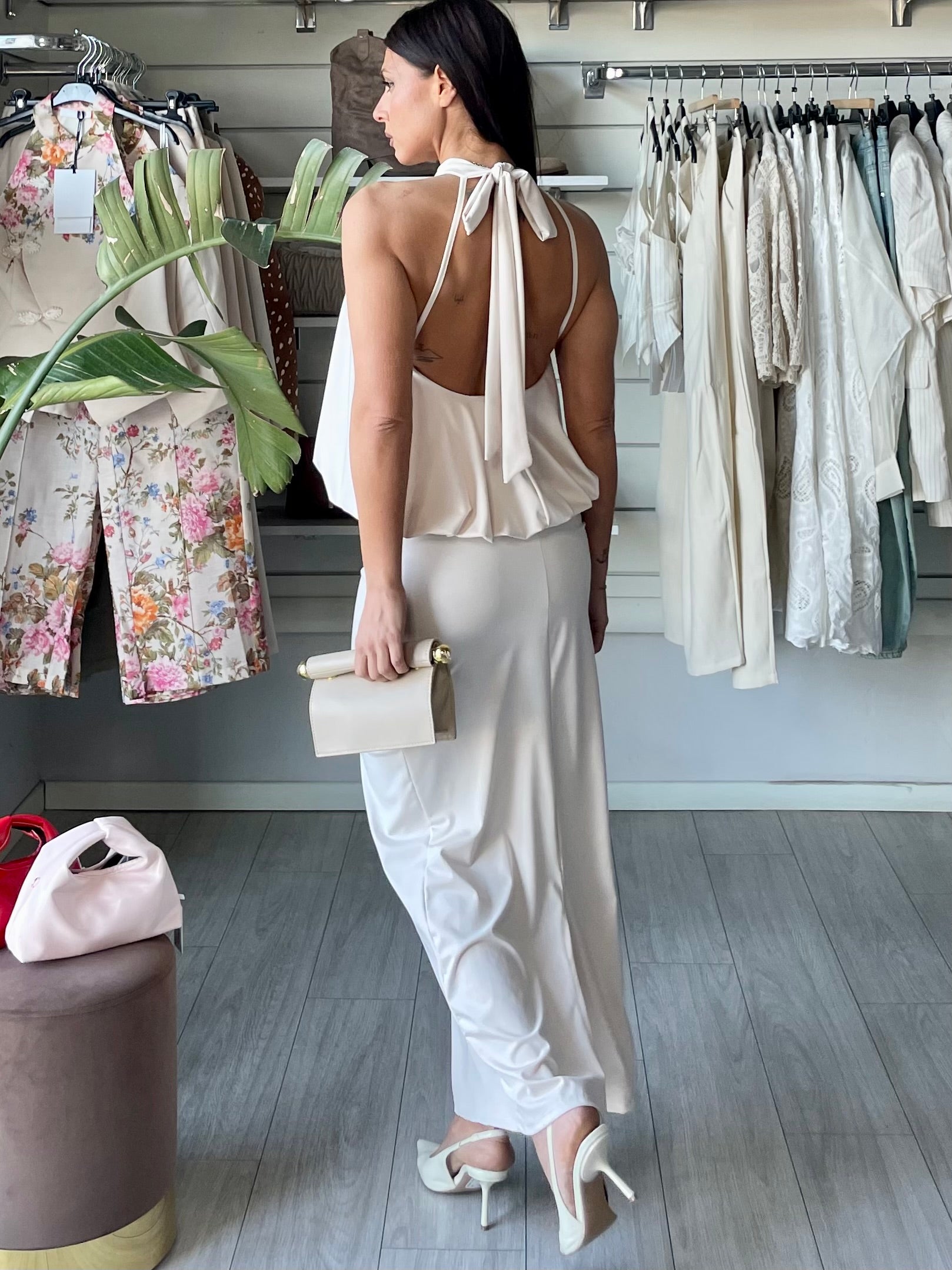 Dress scollo halter Burro