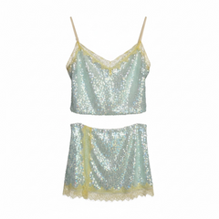 Set top e gonna in paillettes