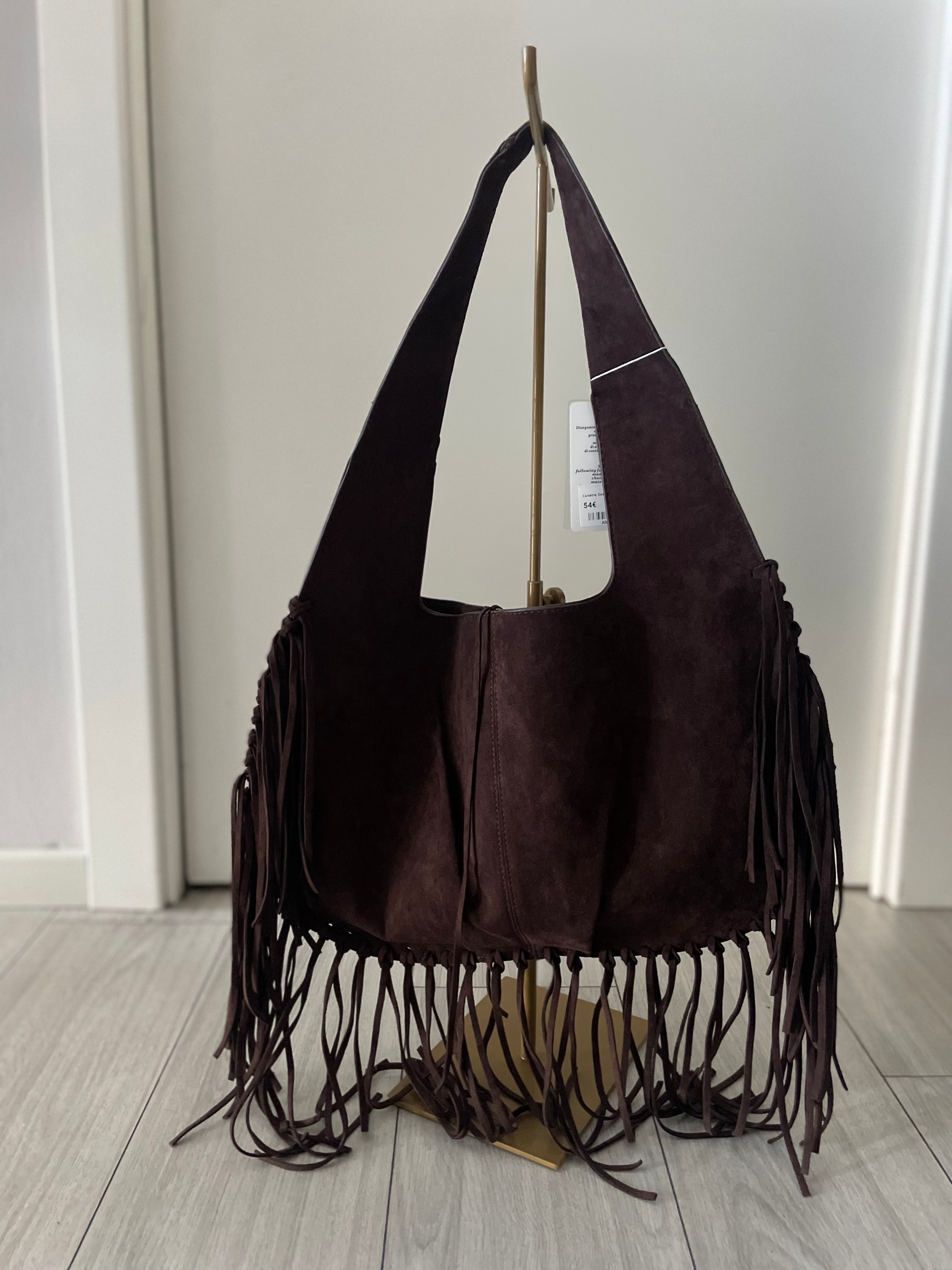 Apache - BORSA GRANDE IN SUEDE CON FRANGE