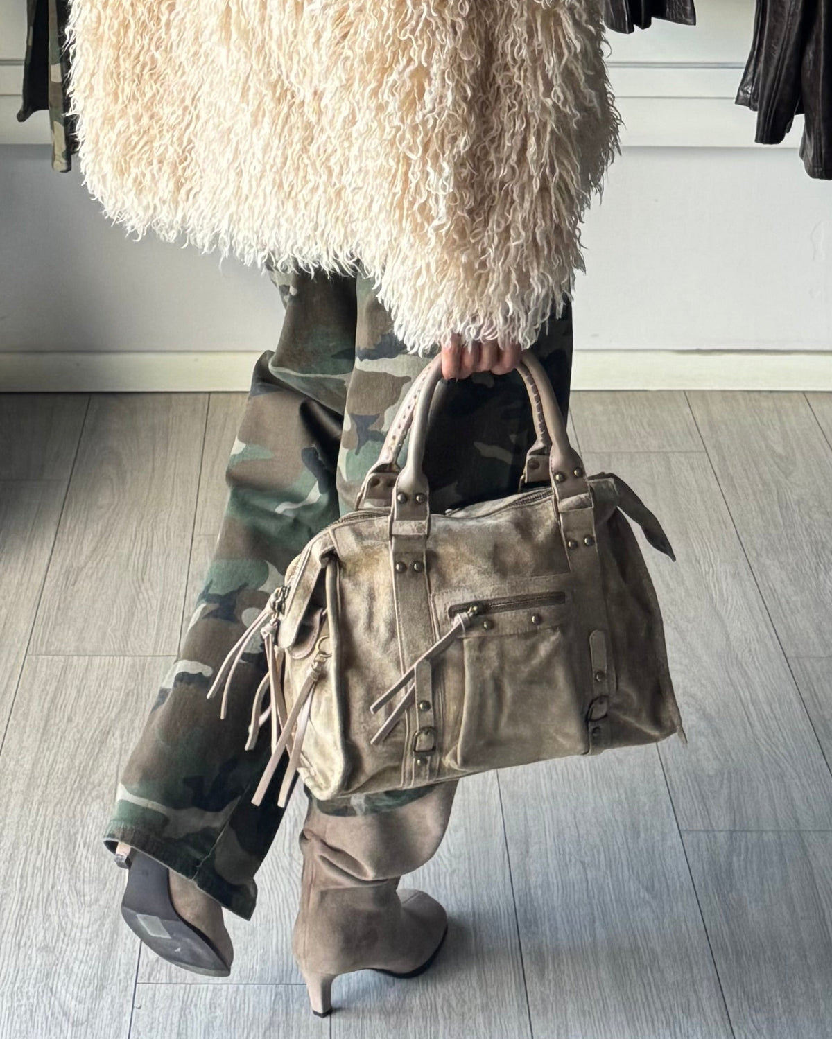 CITY Bag eco camoscio beige