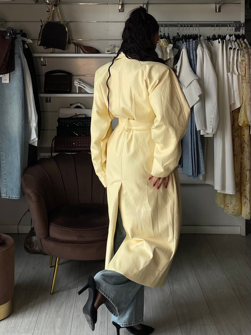 Maxi Trench butter yellow by Lumina