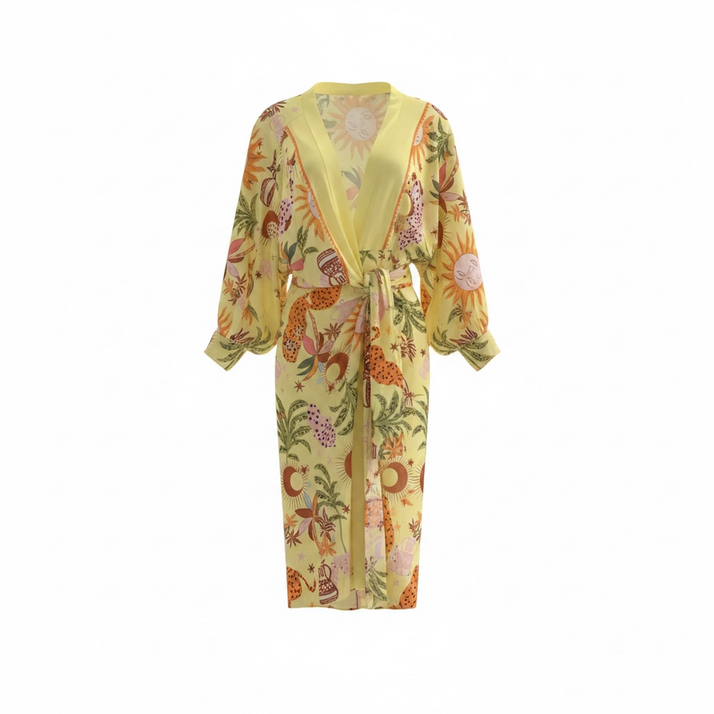Kimono dress fantasy cotone