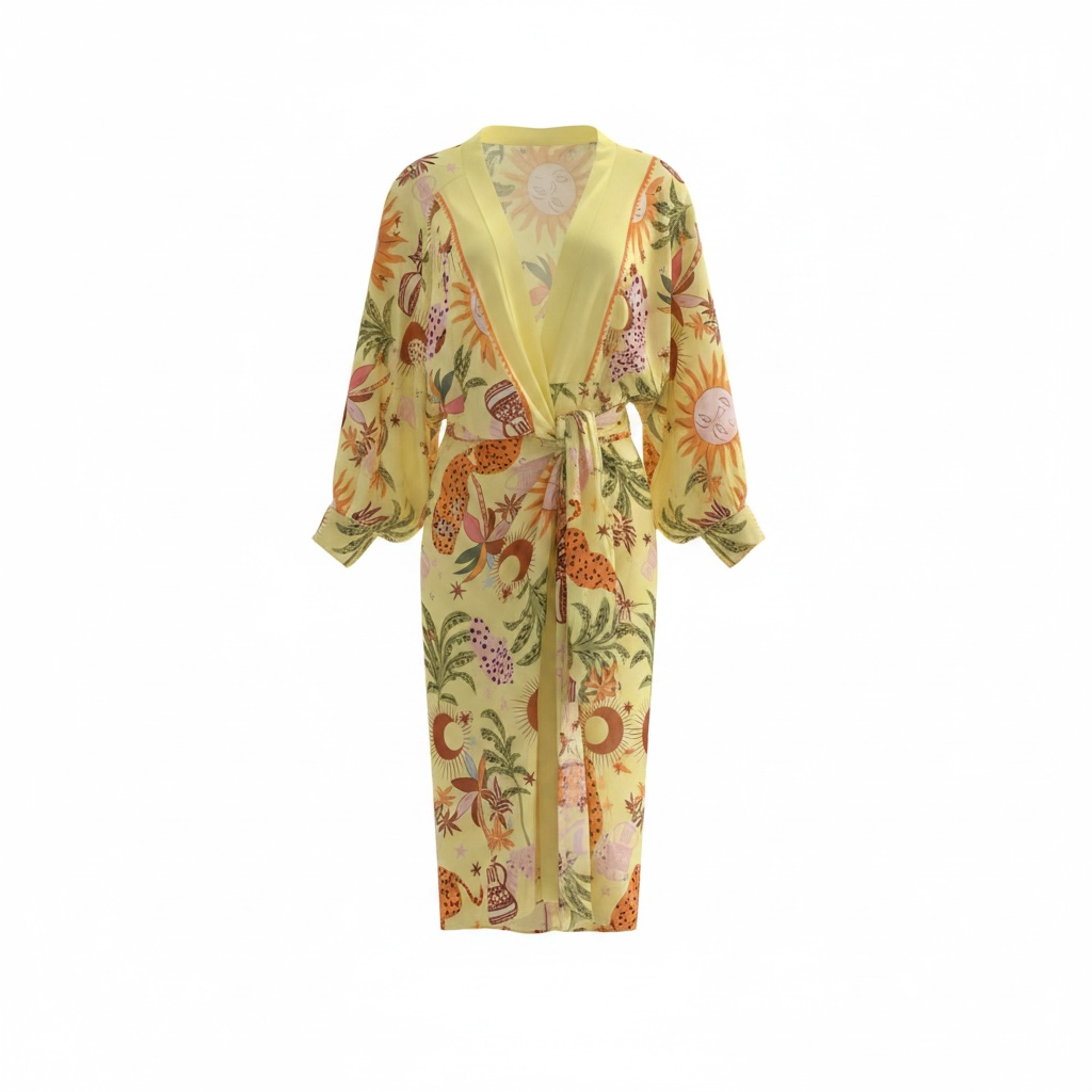 Kimono dress fantasy cotone