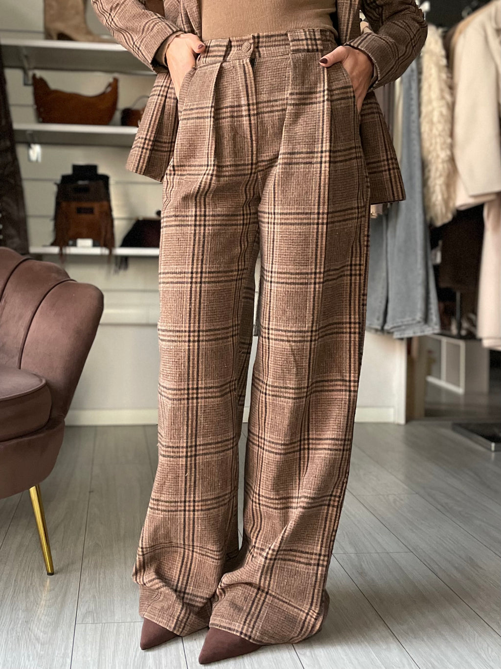 SET COMBINATO IN TWEED -PANTALONE