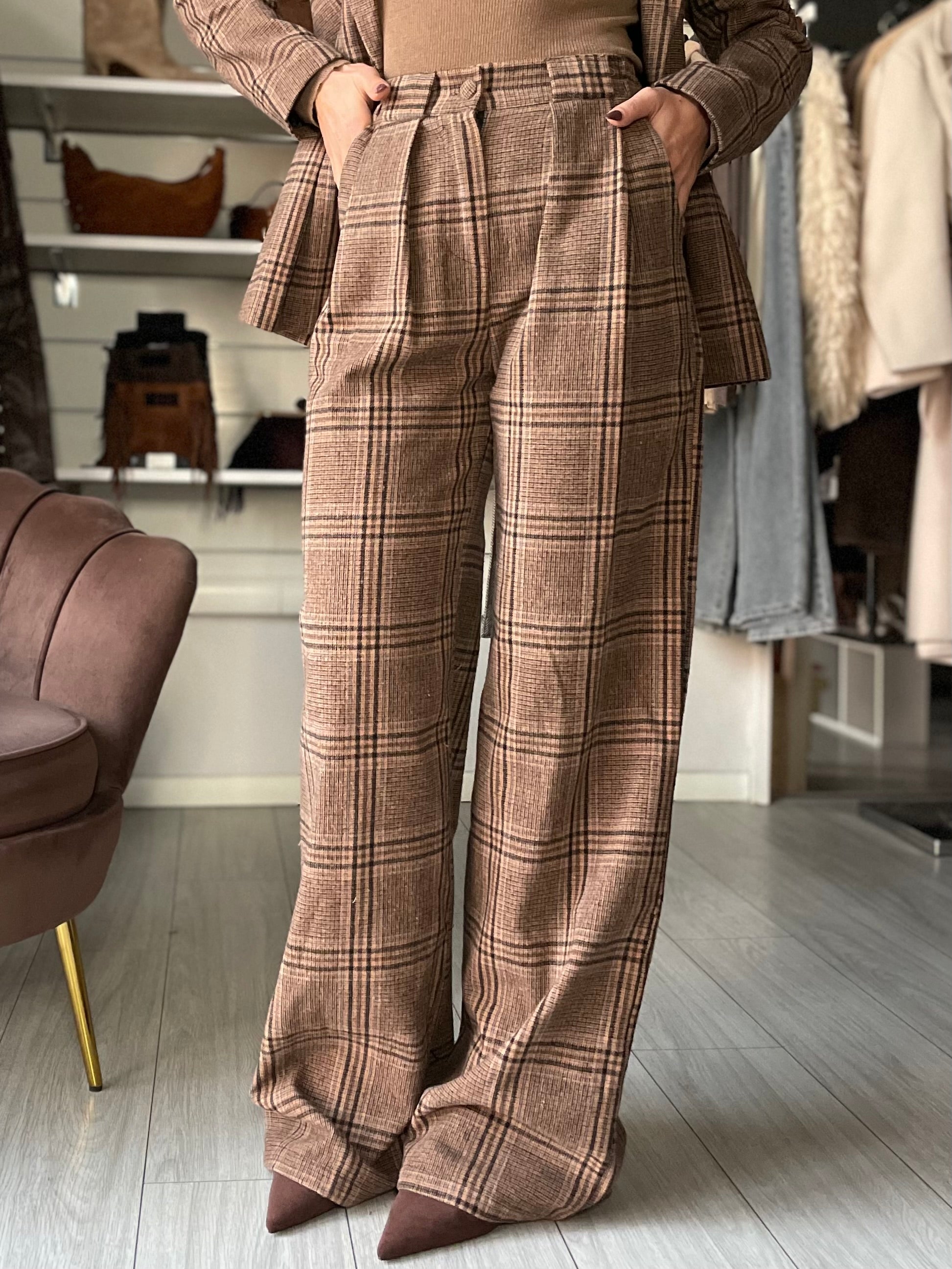 SET COMBINATO IN TWEED -PANTALONE