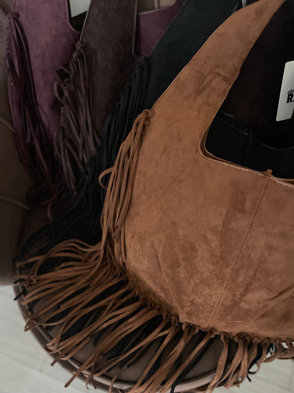 Apache - BORSA GRANDE IN SUEDE CON FRANGE