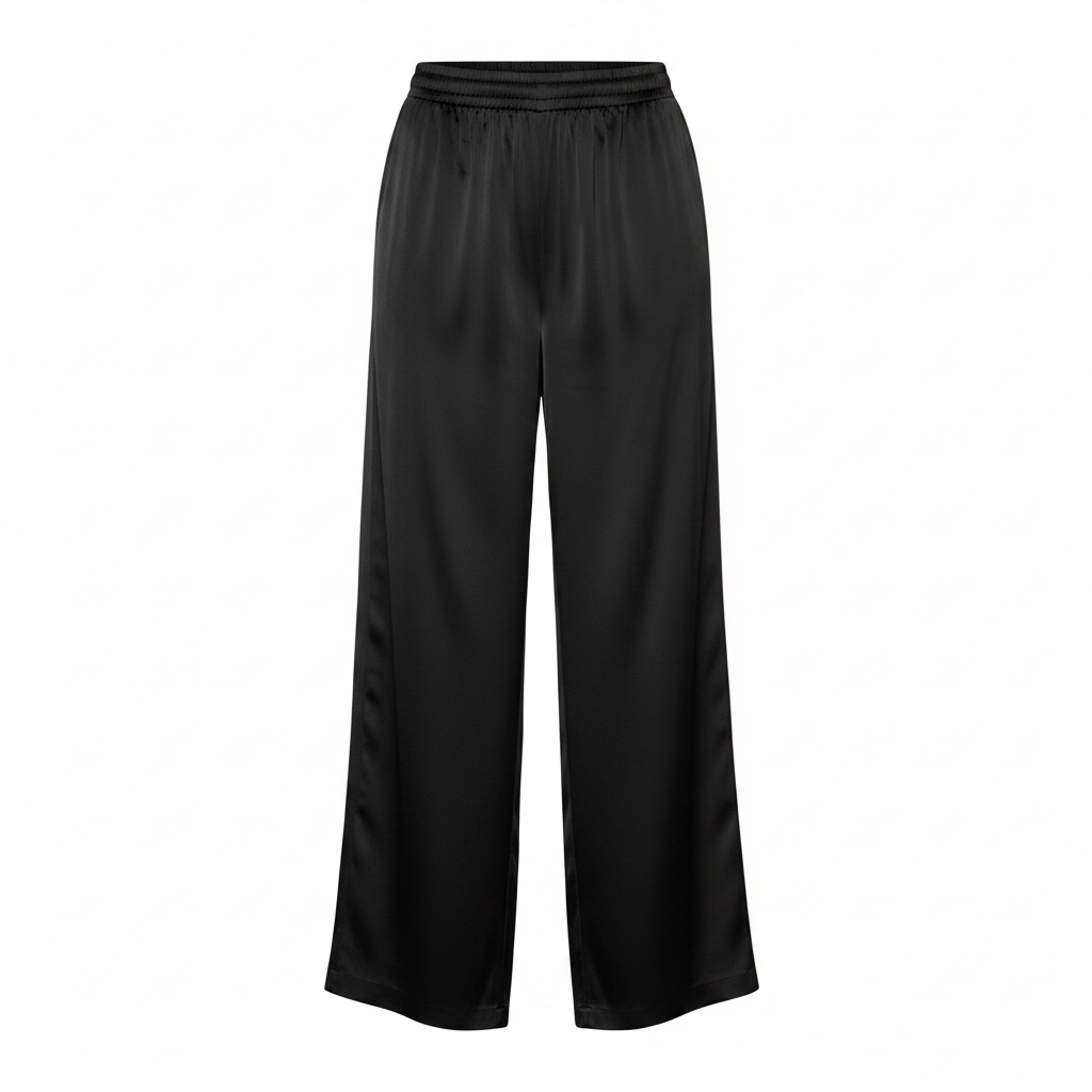 Pantalone in raso Nero