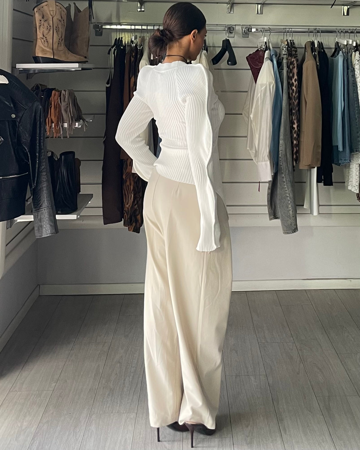 LUMINA pantalone barrel classy beige