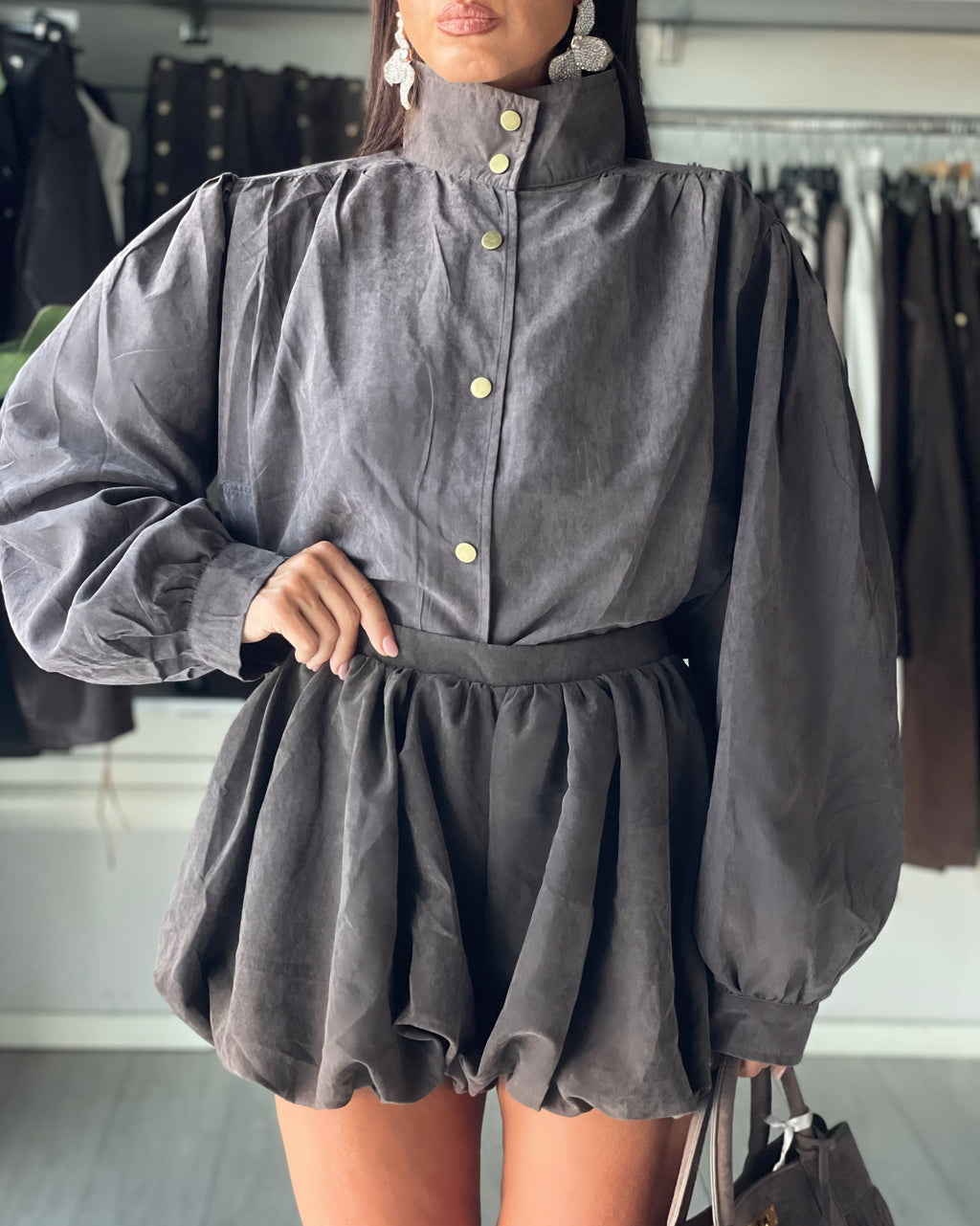 GIACCA IN SUEDE TORTORA