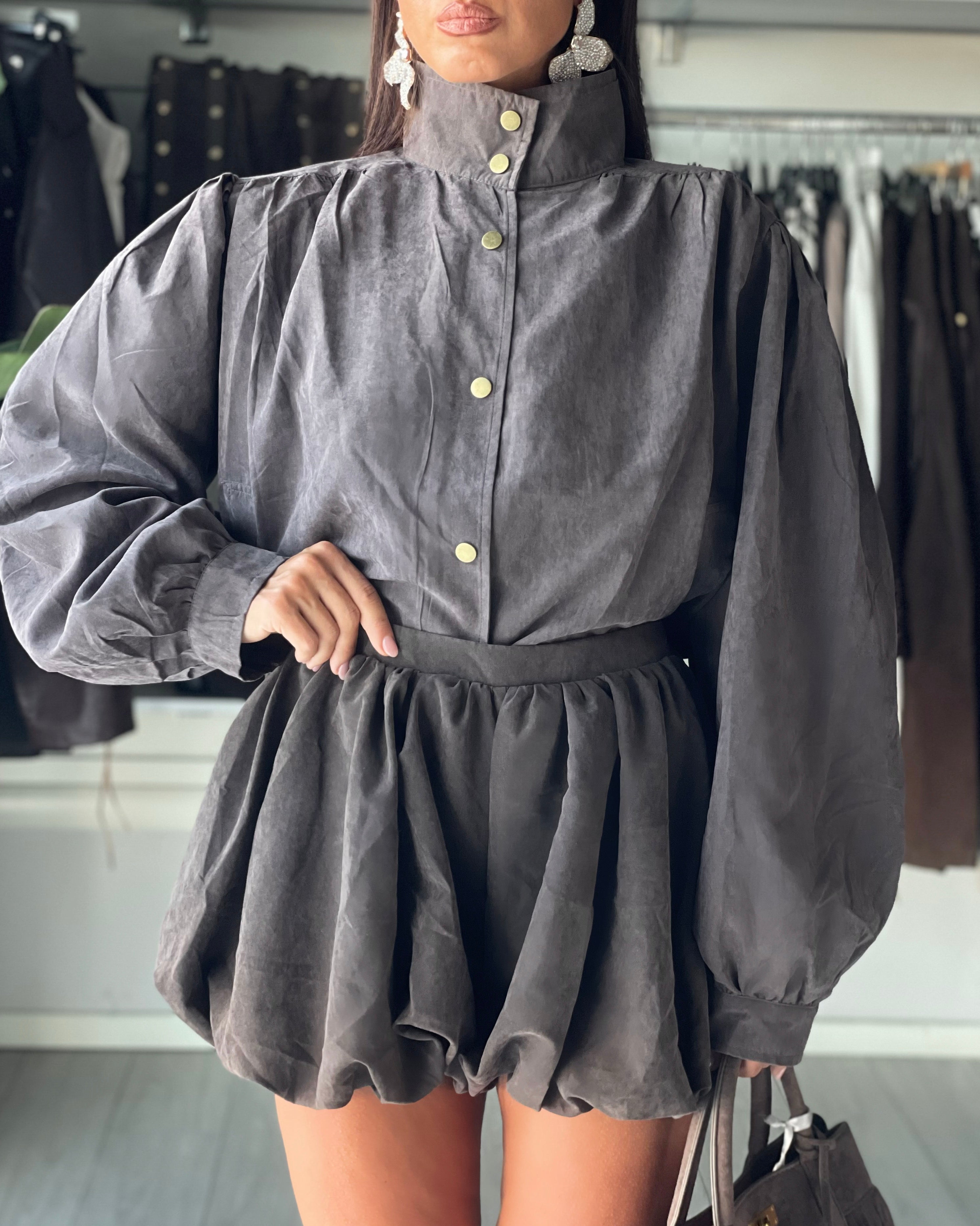 GIACCA IN SUEDE TORTORA