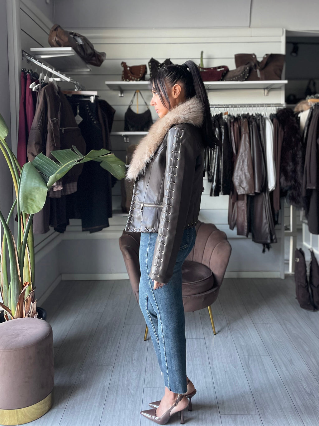 GIACCA STRINGATA Mily Brown